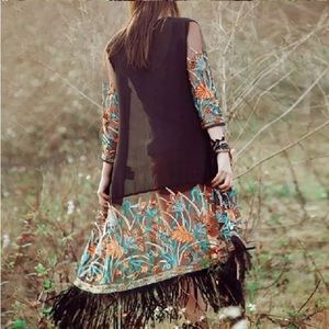 Bohemian Embroidered Duster